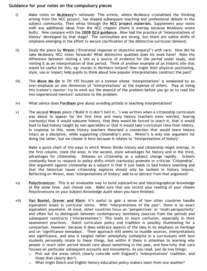Interpretations – the essential ‘how to’ for history teachers! – OBHD