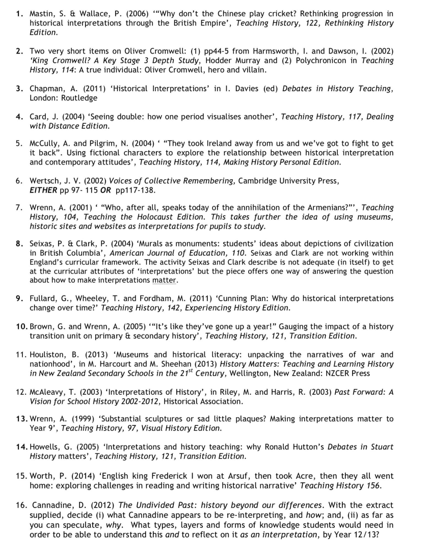Interpretations – the essential ‘how to’ for history teachers! – OBHD